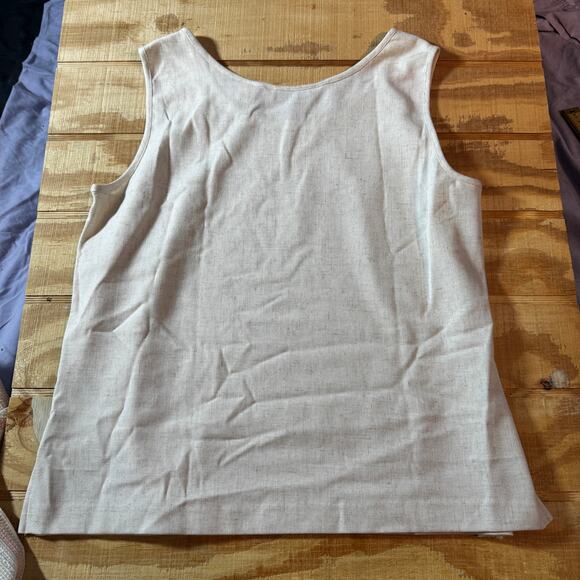 Drapers & Damons Women's Petite Medium Cream Pink Tan Gold Jacket w/Cream Tank - Picture 8 of 15